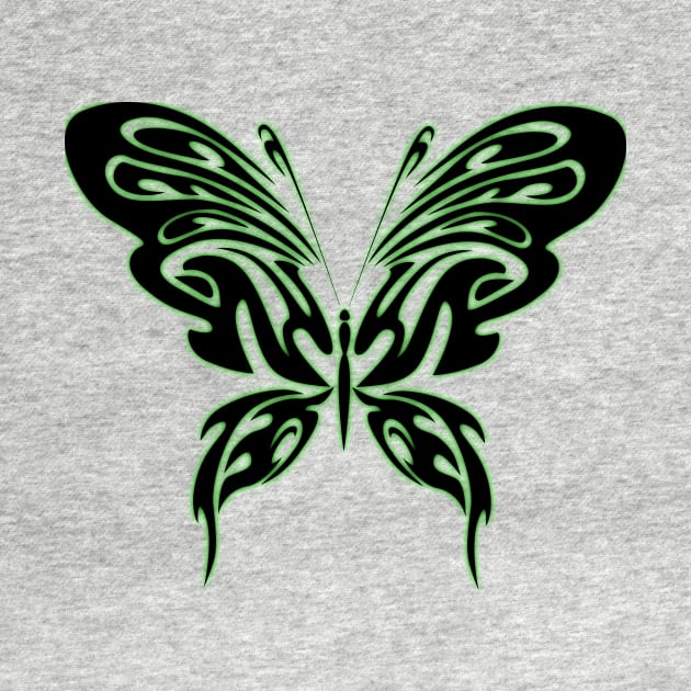 Butterfly Dark Neon by Atomus